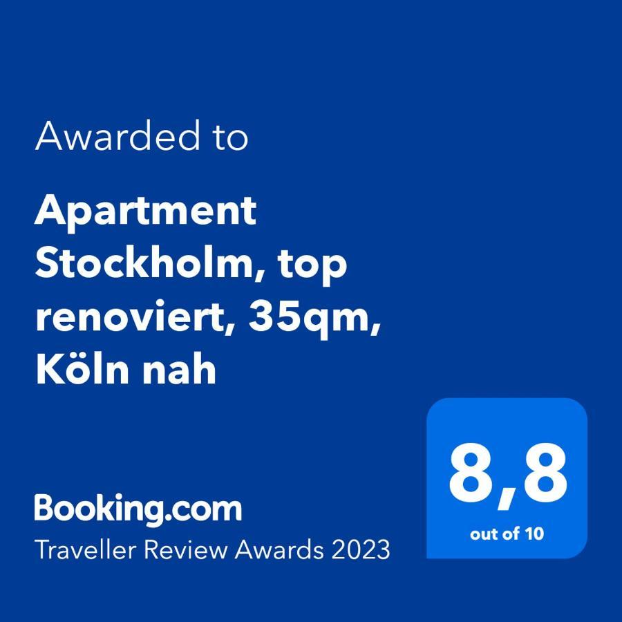 Apartment Stockholm, Top Renoviert, 35Qm, Koeln Nah Bergisch Gladbach Exterior foto
